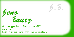 jeno bautz business card